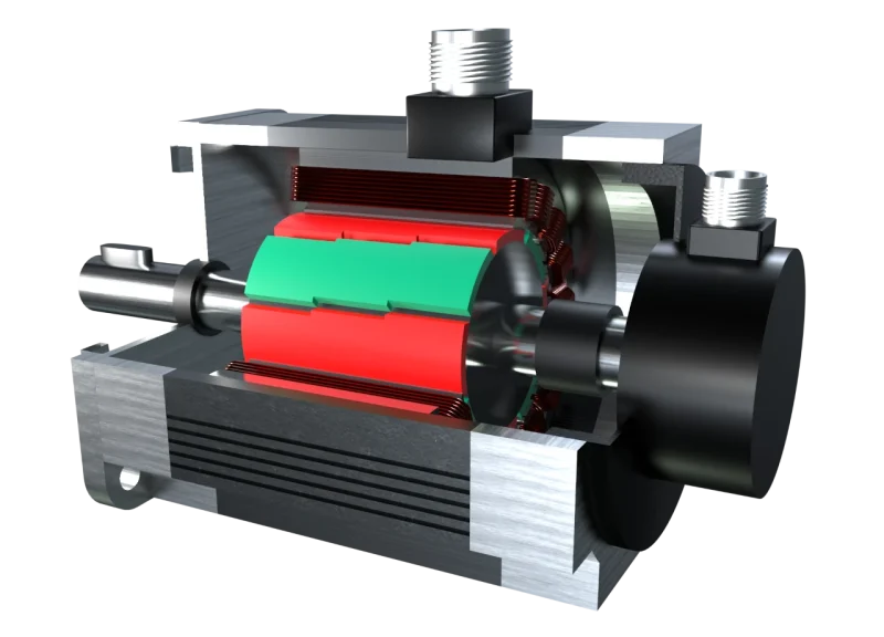 Servomotor mit Sensor